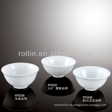 Plato chino de porcelana fina para el arroz